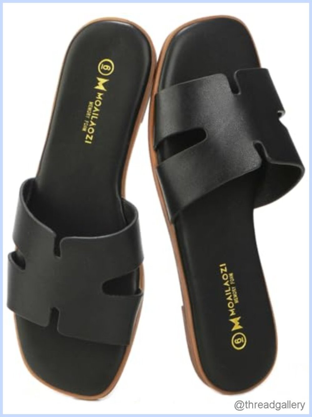 Women's Slide Sandals Memory Foam Slip On Comfort Flat Summer Beach